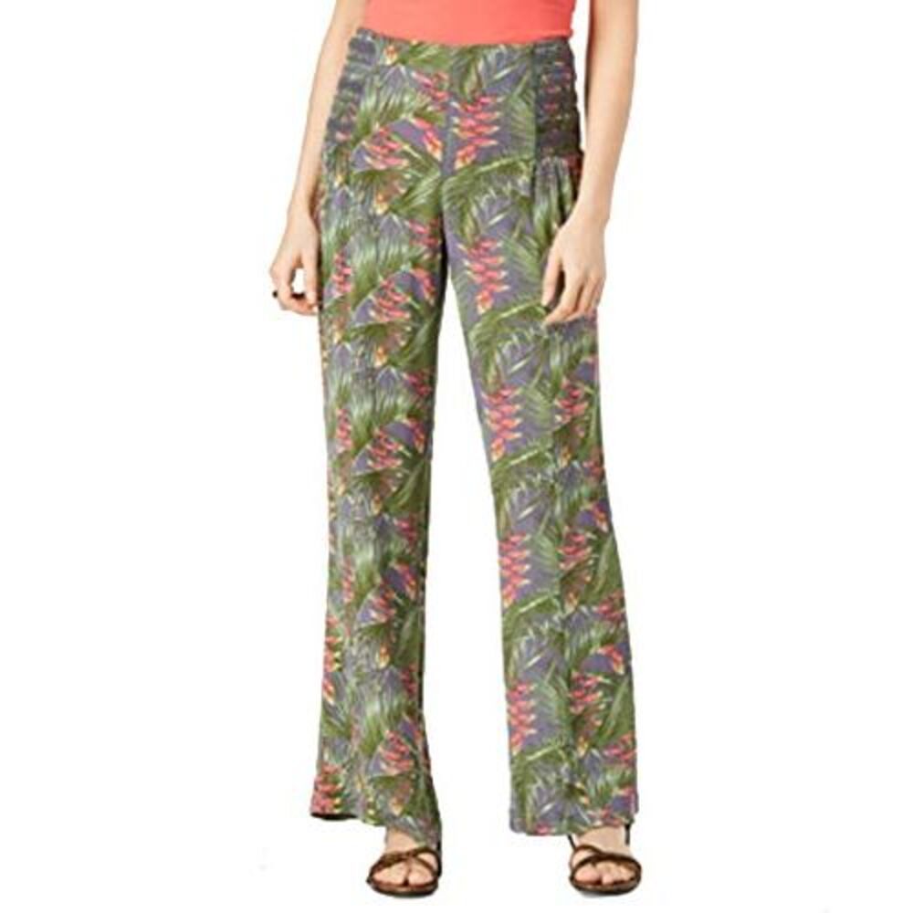 Rewash Juniors Printed Smocked Waist Pants